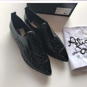 Alice and Olivia black Gia Loafers